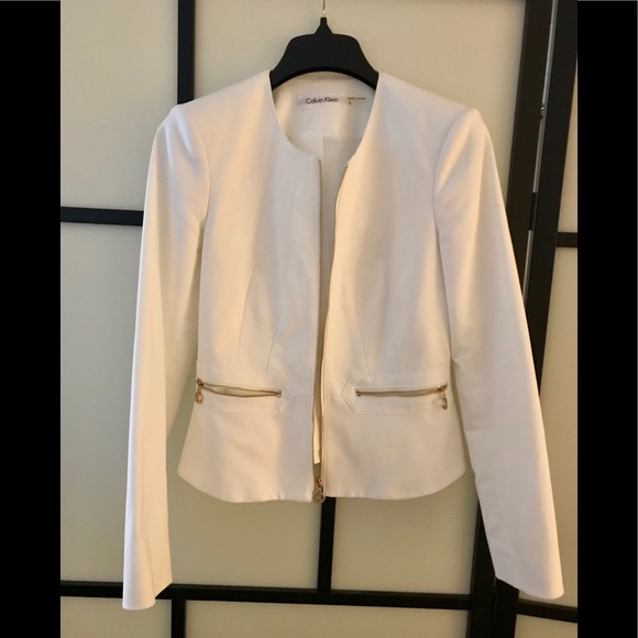 calvin klein white blazer